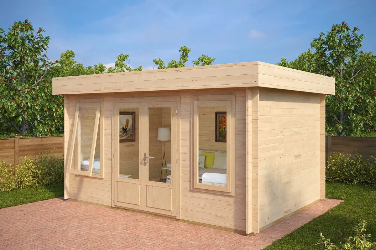 Kleines Gartenhaus “Jacob D” 4x3m aus Holz