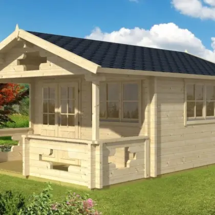Gartenhaus mit Veranda “Sommerland A” 4x5m