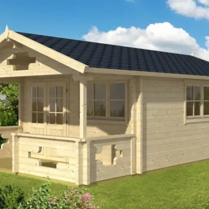 Gartenhaus mit Veranda “Sommerland B” 4x5m