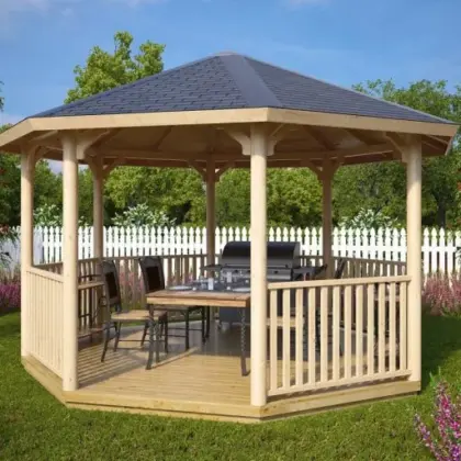 Holzpavillon “Elizabeth XL” Ø, 3 × 3 m