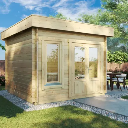 Kleines Gartenhaus “Lucas D” 3x3m aus Holz