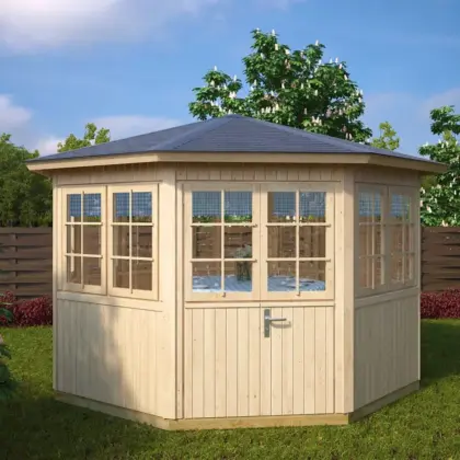 8-Eck-Gartenpavillon “Festival L” 4x3m aus Holz