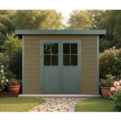 WPC Gartenhaus, Braun – 320 × 320 cm