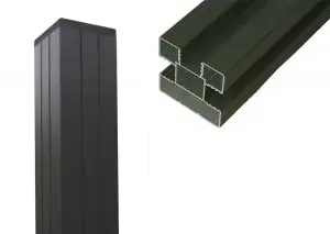 Universal Pfosten aus Aluminium, Anthrazit – 68 × 68 mm