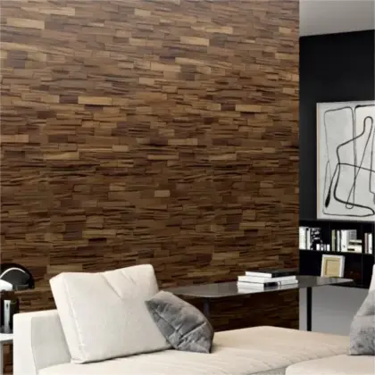 Wandverkleidung / Wandpaneele, Echtholz 3D, Bangkirai coffee, 500 mm (L) x 200 mm (B) x 18 mm (S), FSC 100%, TSUD-COC-001718-ZZ (0,5 m² / Paket)