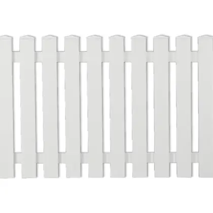 Vorgartenzaun Juist aus Kunststoff, Weiß – 180 × 80 cm