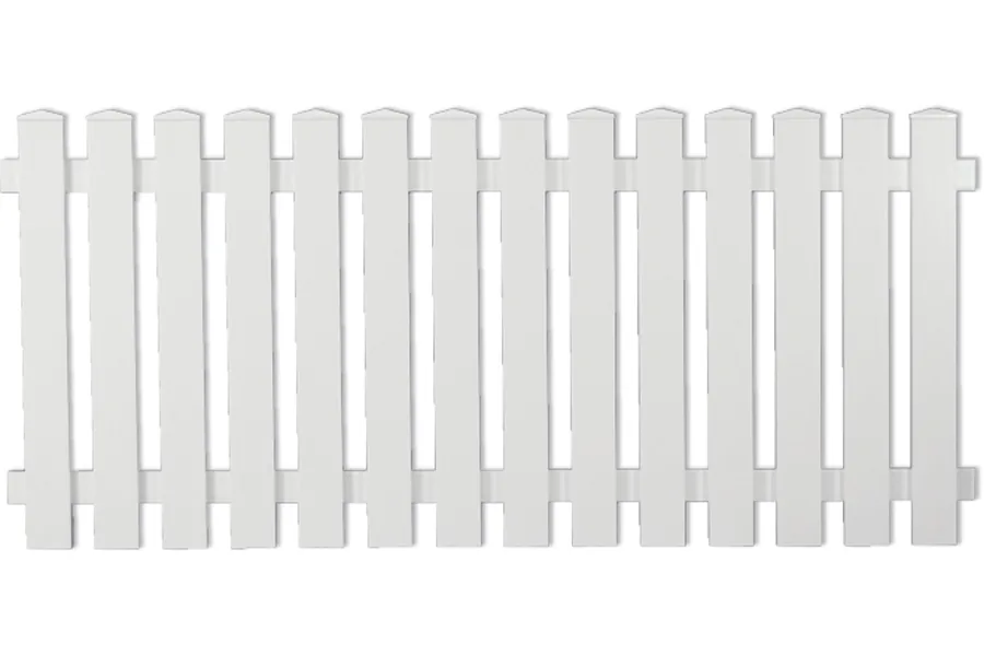 Vorgartenzaun Juist aus Kunststoff, Weiß – 180 × 80 cm