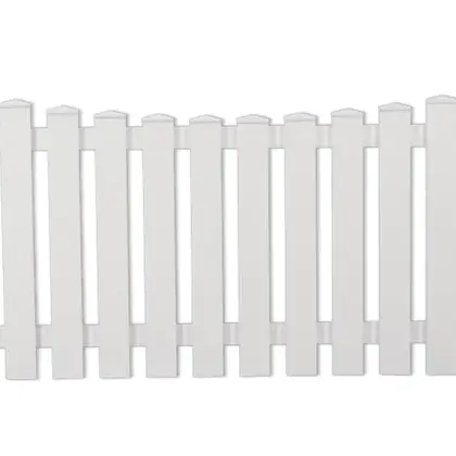 Vorgartenzaun Kunststoff weiß 180 x 80/70 cm (Serie Juist)