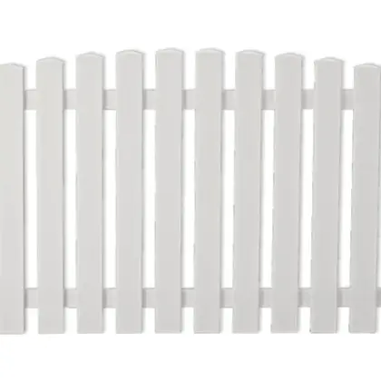 Vorgartenzaun Kunststoff weiß 180 x 80/90 cm (Serie Juist)