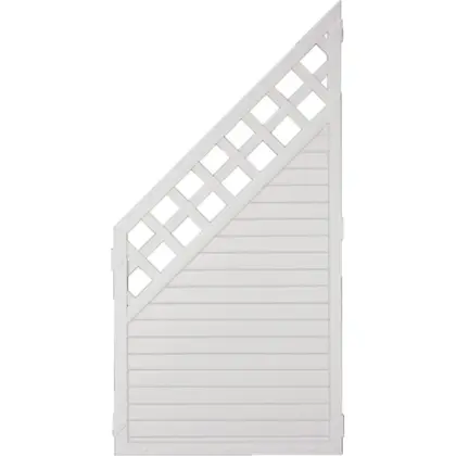 Sichtschutzzaun Kunststoff Gitter weiß 90 x 180/90 cm (Serie Juist)