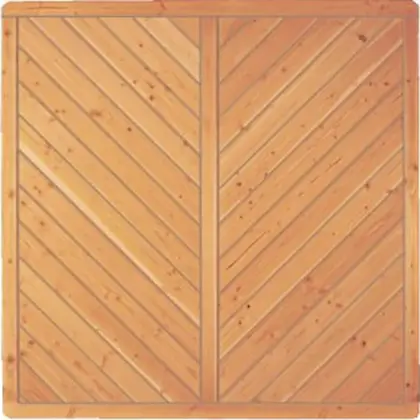 Sichtschutzzaun Doben aus Holz, 180 × 180 cm