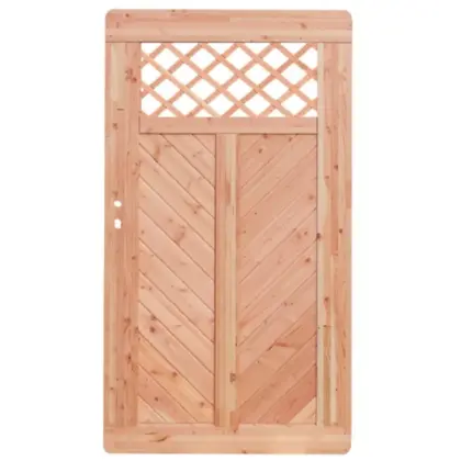 Premium Douglasie Gartentür, Sichtschutzzaun Holz, 100 cm (B) x 178,5 cm (H), Fischgrätmuster mit Mittelsträbe und Gitter in Rautenform – natur Premium Douglasie Gartentür, Sichtschutzzaun Holz, 100 cm (B) x 178,5 cm (H), Fischgrätmuster mit Mittelsträbe und Gitter in Rautenform – natur