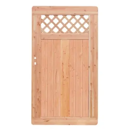 Premium Douglasie Gartentür, Sichtschutzzaun Holz, 100 cm (B) x 178,5 cm (H), Senkrechtfüllung mit Gitter in Rautenform – natur Premium Douglasie Gartentür, Sichtschutzzaun Holz, 100 cm (B) x 178,5 cm (H), Senkrechtfüllung mit Gitter in Rautenform – natur