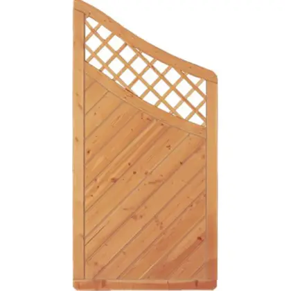 Sichtschutzzaun Holz Douglasie Bogen 90 x 180/140 cm (Serie: Doben)