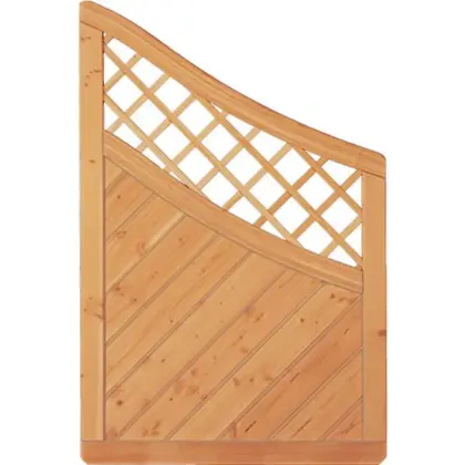 Sichtschutzzaun Holz Douglasie Bogen 90 x 140/90 cm (Serie: Doben)