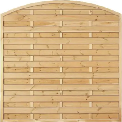 Sichtschutzzaun Holz Bogen Kiefer/Fichte 180 x 180/160 cm (Serie Baltrum)