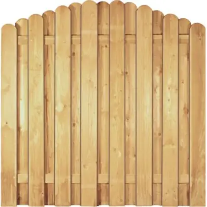 Sichtschutzzaun Holz Kiefer/Fichte Bogen 180 x 180/160 cm (Serie Eversten)
