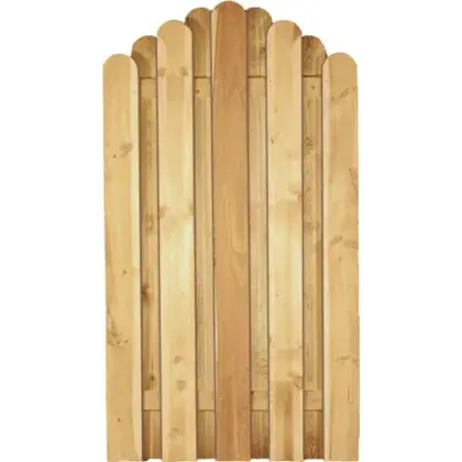 Sichtschutzzaun Holz Kiefer/Fichte Bogen 100 x 180/160 cm (Serie Eversten)