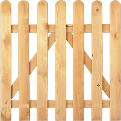 Gartenzaun Einzeltor Edewecht aus Holz, Grün – 100 × 80 cm