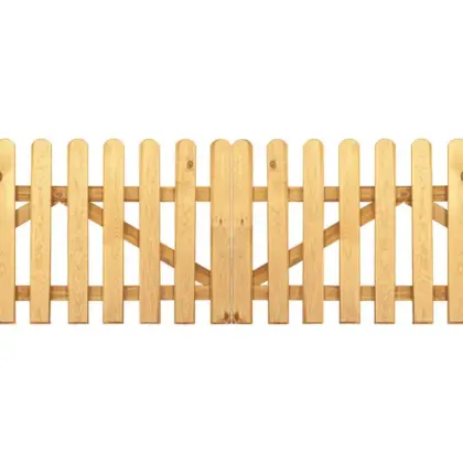 Gartenzaun Doppeltor Edewecht aus Holz, Grün – 300 × 80 cm