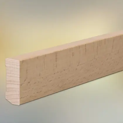 Sockelleisten Buche für Parkett und Massivholzdielen, 40 × 16 mm
