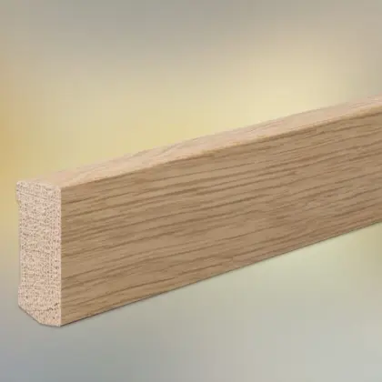 Sockelleisten Eiche für Parkett und Massivholzdielen, 40 × 16 mm