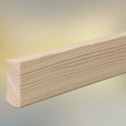 Sockelleisten Kiefer für Parkett und Massivholzdielen, 40 × 16 mm