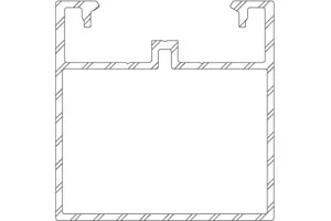 Twinson Alu-Trägerprofil, 50 (H) x 50 mm (B) in 6 m