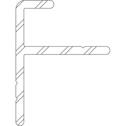 Twinson Alu Start- / Endprofil aus Holz, 28 × 21 mm
