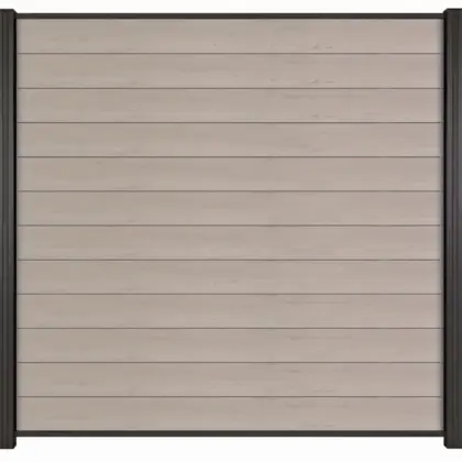 WPC Zaun / Sichtschutz / Steckzaun, Grau