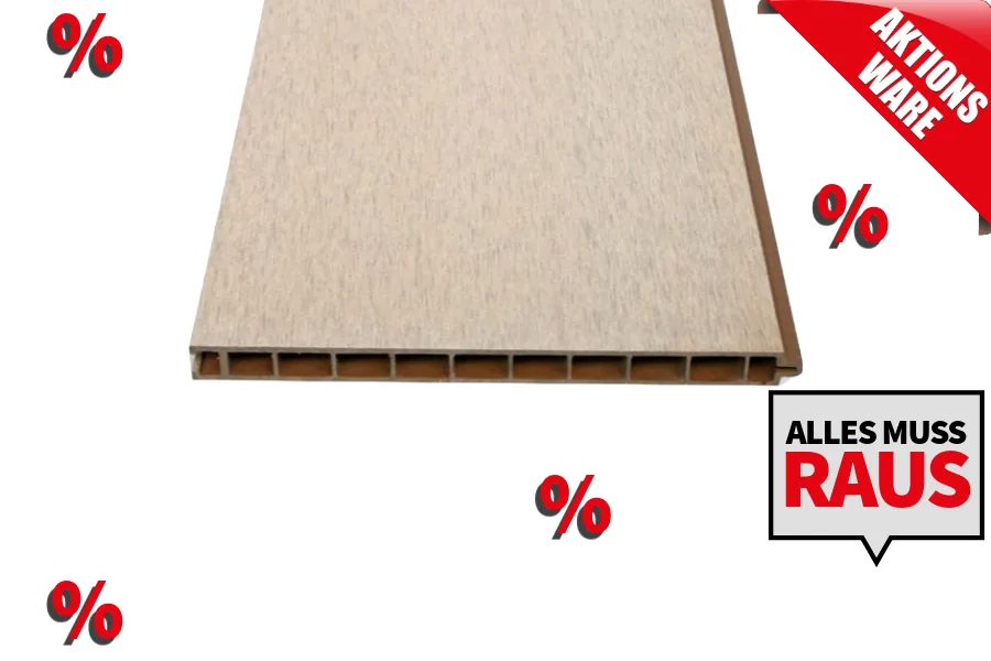 *Abverkauf* Einzelelement Resysta Zaun / Sichtschutz / Steckzaunsystem WoodoTexel, 180 × 25 cm