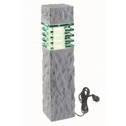 Wege-/Ambiente-Leuchte WEGA Granitoptik hellgrau