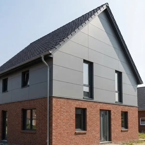 HPL Fassadenplatten, 6 mm, einseitiger UV-Schutz, 3050 mm x 1300 mm, Farbe mausgrau (3,965 m² / Platte)