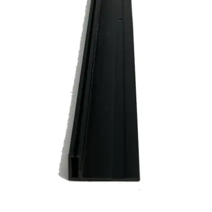 Basisprofil für Resysta Fassadenverkleidung aus Kunststoff, Schwarz – 24,5 × 11,9 mm