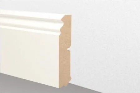 MDF-Sockelleiste weiß, 20 × 80 × 2400 mm