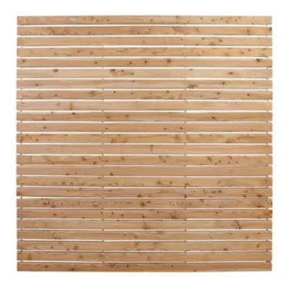 Rhombus Sichtschutz Lärche / Lärchenzaun aus Alu, 18 × 68 mm