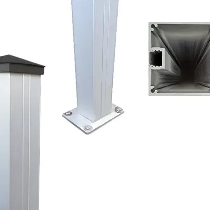 Verstärkter aus Aluminium, Silber – 100 × 100 mm