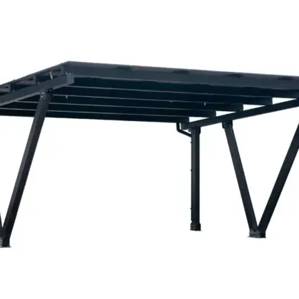 Carport Premium Aluminium mit Solardach für 2 PKW, Schwarz – 585 × 520 × 300 cm