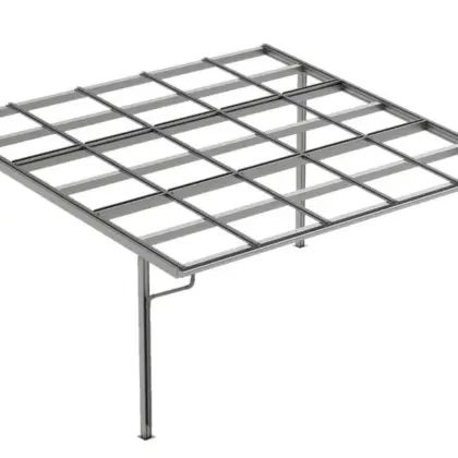 Bausatz Carport Singular, Aluminium ohne Solarmodule für 2 PKW, Caportmaße: 5878 mm (B) x 3035 mm (H) x 5272 mm (T) für bis zu 15 Module (Maße 1134 mm x 1722 mm x 30 mm)