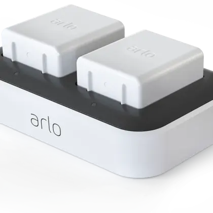 Arlo Doppelladestation Weiß