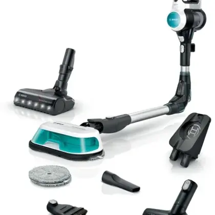 BOSCH Akku-Staubsauger 2in1 Saugen & Wischen Unlimited 7 ProHygienic Aqua Weiß BCS71HYG1 BOSCH Akku-Staubsauger 2in1 Saugen & Wischen Unlimited 7 ProHygienic Aqua Weiß BCS71HYG1