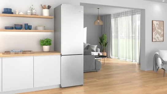 BOSCH Serie 2 Freistehende Kühl-Gefrier-Kombination mit Gefrierbereich unten, 203,2 × 59,5 cm BOSCH Serie 2 Freistehende Kühl-Gefrier-Kombination mit Gefrierbereich unten, 203,2 × 59,5 cm