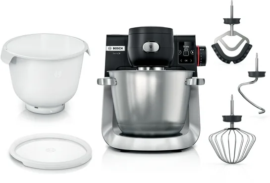 BOSCH Serie 6 Küchenmaschine mit Waage 1600 W Schwarz, Edelstahl gebürstet MUMS6ZS18