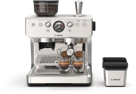 BOSCH Serie 4 Siebträgermaschine HomeCafé Edelstahl PFE401B3Z1 BOSCH Serie 4 Siebträgermaschine HomeCafé Edelstahl PFE401B3Z1