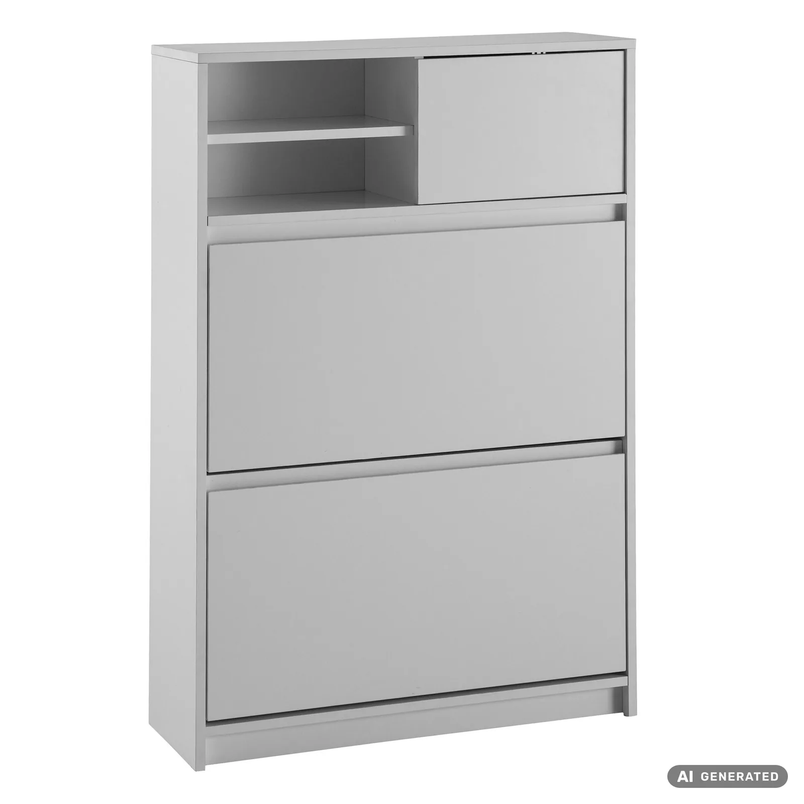 FineBuy Schuhschrank, Weiß – 71 × 110 × 24 cm