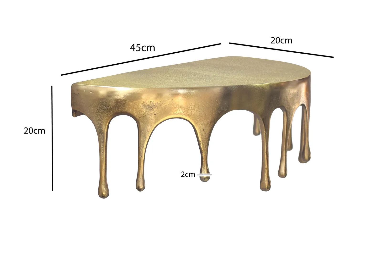 FineBuy Wandregal Aluminium Gold Tropfen Optik