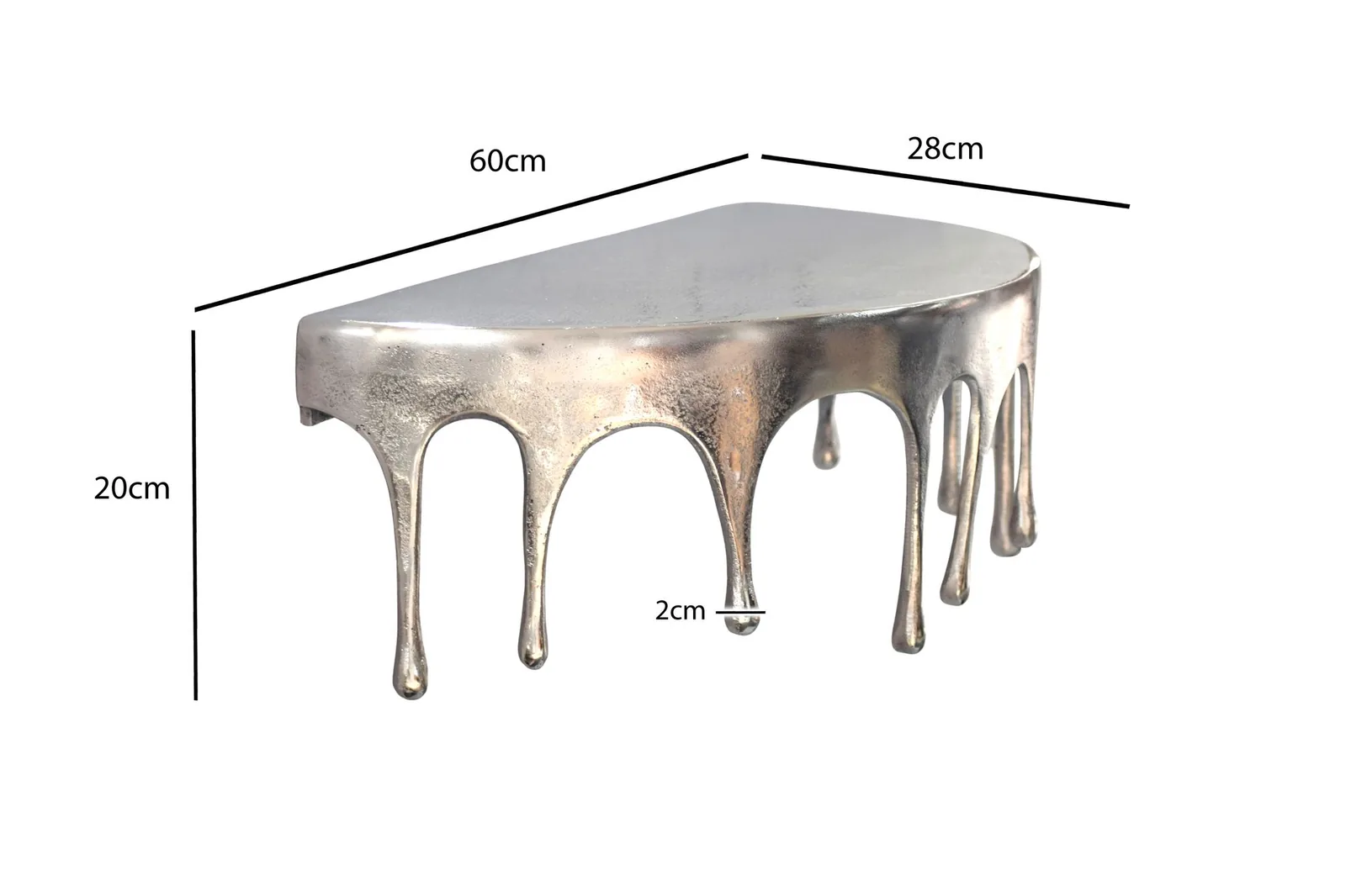 FineBuy Wandregal Aluminium Silber Tropfen Optik